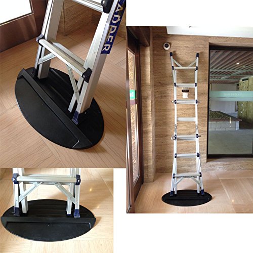 Extension Ladder Stop Mat,Safe Non-Slip Anti-Skid Anti-Slip Stopper Mat, Soft Rubber 27"x15.7",Stepladder Telescoping Accessories Part,Floor Protect Protection Safety