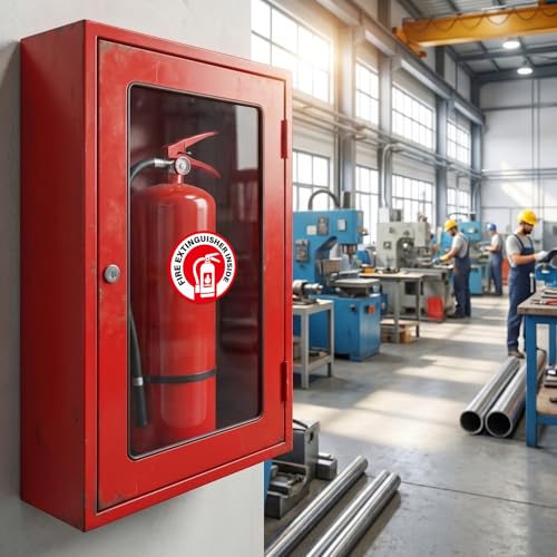 500 PCS Fire Extinguisher Inside Labels 2.75 x 2.75 Inches Vinyl