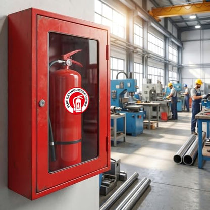 500 PCS Fire Extinguisher Inside Labels 2.75 x 2.75 Inches Vinyl
