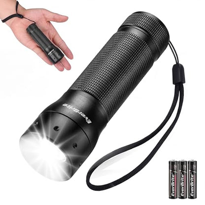 EverBrite Mini Flashlight, Zoomable 350LM LED Flashlight, Black - color: Black, size: Small