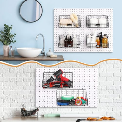 4 Pcs Peg Board Bins and Baskets Peg Board Organizer, Small - size: Small