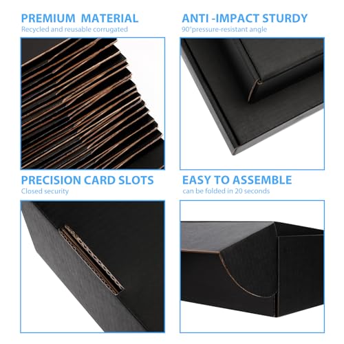 Black Shipping Boxes 8x6x3 Inches, 20 Pack - color: Black, size: 8x6x3 Inch