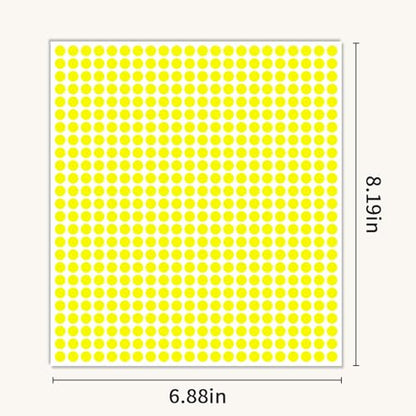 1/4" Yellow Dot Stickers Small Tiny Mini Little Circle Stickers - color: Yellow, size: 1/4 INCH