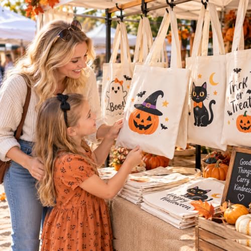 Lzerking 50 Pack Canvas Tote Bags for DIY Projects (13x15 Inches) - color: Natural