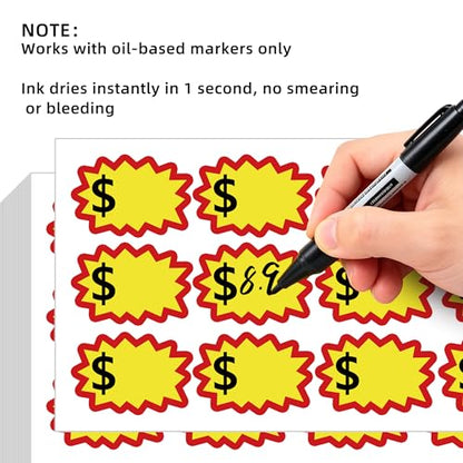 300 Pcs Garage Sale Stickers, 2.3 x 1.5 Inches - style: Contemporary