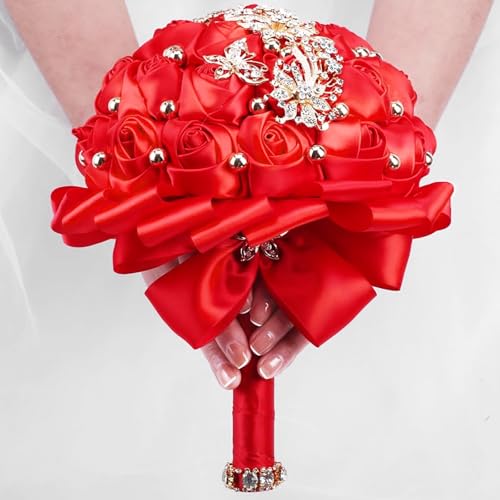 Mauproy Red Satin Ribbon, 1-1/2 Inch, 50 Yards - color: Red