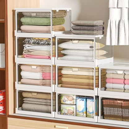 Kmiectse Clear Storage Bins with Lids 3 Pack 【Stackable & Sturdy】 - size: 3 Tier-3 Lids