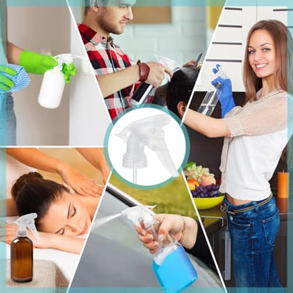 6Pcs 3 Modes Spray Bottle Nozzles Replacement Fit Standard 28/400 Neck - color: Clear