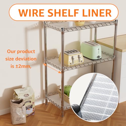 PABUSIOR Shelf Liner for Wire Shelving: Clear 1.2mm Thick Leakproof - size: 15.5"W x 157"L
