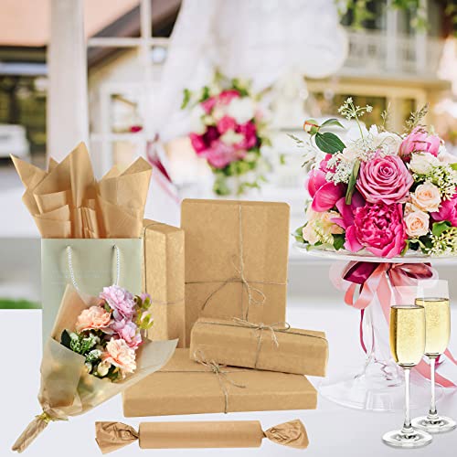 NEBURORA 60 Sheets Kraft Tissue Paper Set Brown Gift Wrap Paper(Kraft) - color: Kraft
