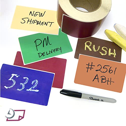 NextDayLabels 500 Rectangle Stickers, Color Coding Labels Roll, (3" x 5") - color: Tan