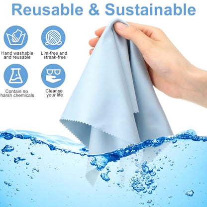 Frienda 12 Pack Large Glass Cleaning Cloth, 6 Colors - color: 6 Colors