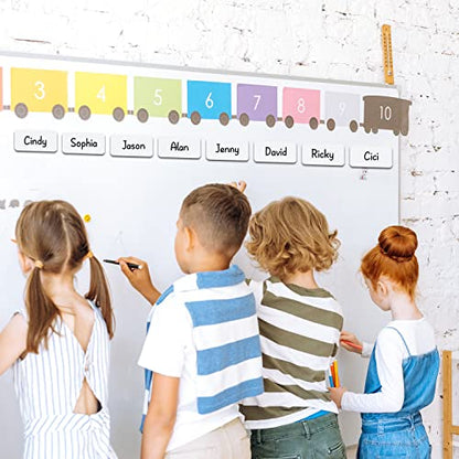 Dry Erase Magnetic Labels 4x2 Inch White, Reusable Magnetic Dry Erase Labels for Classroom Office Whiteboards，Pack of 40 - color: White, size: 4 x 2 Inch