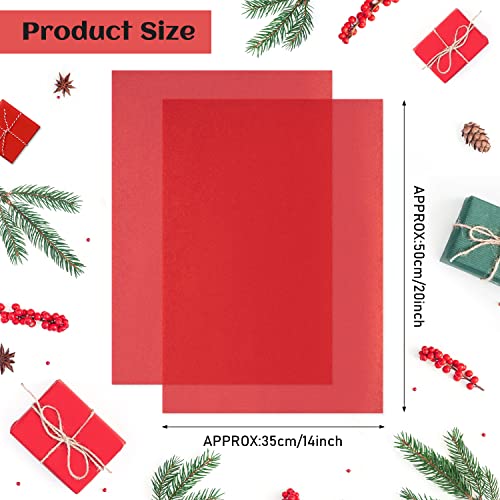 NEBURORA 120 Sheets Red Tissue Paper Christmas Gift Wrap Paper - color: Red