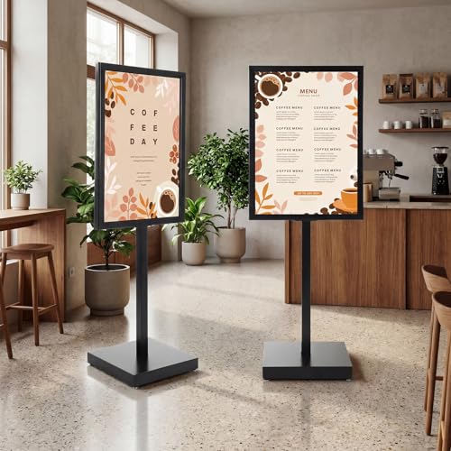 Gilprop 2 Pcs Poster Stand 19.6x27.5, Double Sided Metal Floor Sign Holder