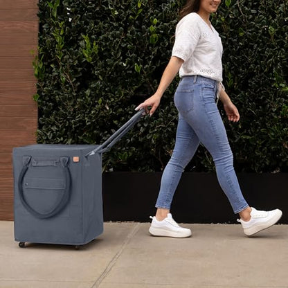 CleverMade Rolling Tote Bag With Wheels, 90L, 75 lb, Gunmetal - color: Gunmetal, size: 90l