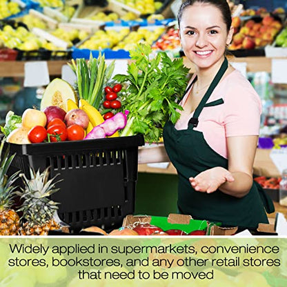 20 Pcs Bulk Shopping Baskets with Handles, Black - color: Black