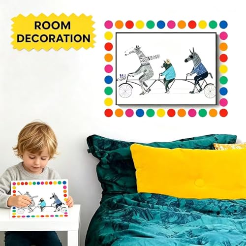SHYGO® 1“ Orange Circle Dot Stickers Color Coding Labels, 1000PCS 2 Rolls - color: Orange