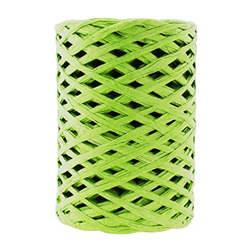 Mandala Crafts Green Natural Paper Raffia Ribbon for Gift Wrapping Crafts - color: Green, size: 1/4 Inch 100 Yards Raffia Ribbon