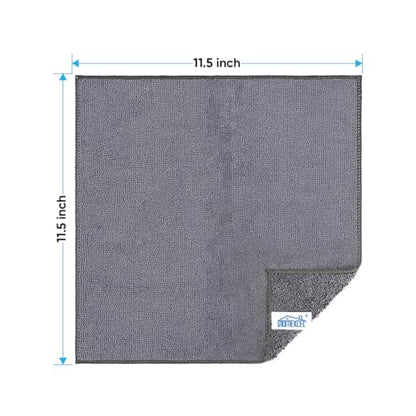 HOMEXCEL Grey Microfiber Cleaning Cloth, Microfiber Towels for Car, 12 Pack - color: Grey