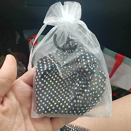 100pc Sheer Organza Mesh Drawstring Gift Favor Bags 4x6 Inch White - color: White 4x6in 100pcs