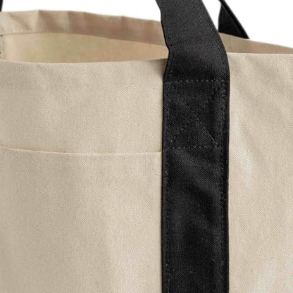 TBF 12 Pack Mini Iconic Canvas Shopping Bags with Gusset – Reusable Eco-Friendly Tote Bags with Handles - color: Black