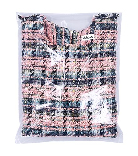 Wowfit 100 CT 12.1x16 Self Sealing Plastic Bags for Clothes, Sweaters - size: 12.1x16 Inch (Pack of 100)
