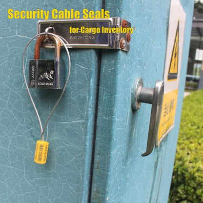 φ1.8mm x11.8" Yellow ISO17712 Certified Barcode Security Cable Seals (1000)