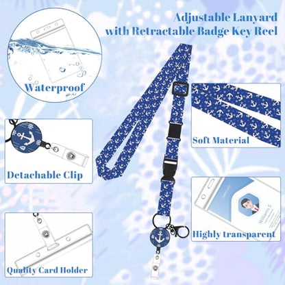 3-Pack Adjustable Cruise Lanyards with Badge Holders and Phone Tabs - color: Style C