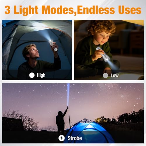 EverBrite Mini Flashlight, Zoomable 350LM LED Flashlight, Grey - color: Gray, size: Small