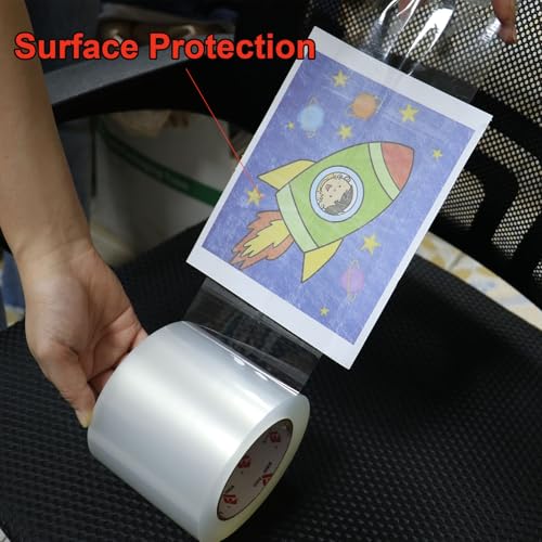 BOMEI PACK 4'' Wide Clear Packing Tape, 4-inch x 110 Yards (330ft), Heavy Duty Industrial Grade Packaging Tape Refills for Box Office Moving, Shipping and Mailing - size: 4 inch x 110 yards