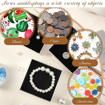 Tenceur 100 Pcs Jewelry Gift Boxes Jewerly Box - color: Silver, size: 3.5 x 3.5 x 1.2 in