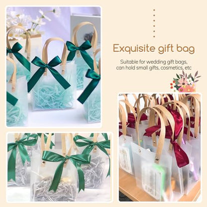 Clear Plastic Gift Bags with Handles,Small Favor Bags,20 Pcs