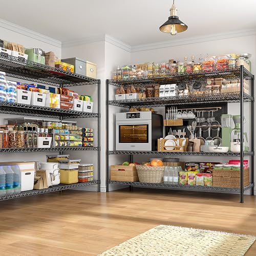 REIBII 4-Tier 2560LBS Heavy Duty Shelving,55.5"W Adjustable Storage Shelves - size: 55.5"H x 55.5"W x 18"D