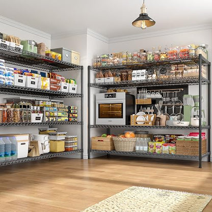 REIBII 4-Tier 2560LBS Heavy Duty Shelving,55.5"W Adjustable Storage Shelves - size: 55.5"H x 55.5"W x 18"D
