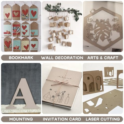 Chipboard Cardboard 8.5 x 11 inch, 20 Sheets of 22 Point Kraft Board, Flat Cardboard Inserts for Shipping, Mailing, Packing, DIY Crafts - color: Grey