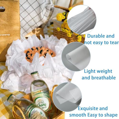 200pcs Acid Free Tissue Paper for Storage Large Archival Paper Bulk 24x36 - size: 24 x 36 inches