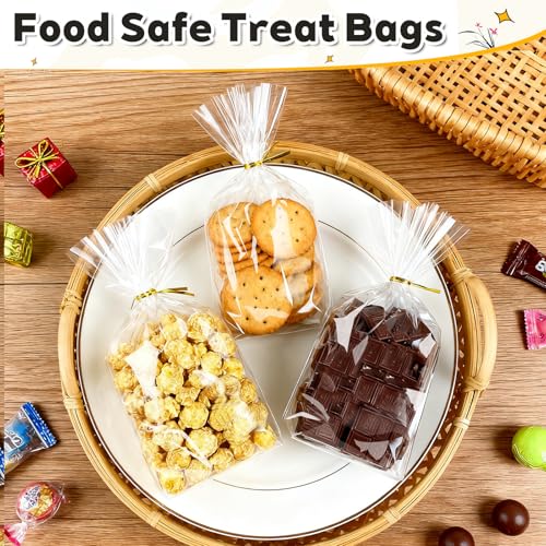 PigPotParty Cellophane Treat Bags 7x10 Inch, 100 Pack, Clear Goodie Bags - color: 7x10 Inch (Pack of 100)