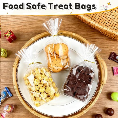 PigPotParty Cellophane Treat Bags 7x10 Inch, 100 Pack, Clear Goodie Bags - color: 7x10 Inch (Pack of 100)