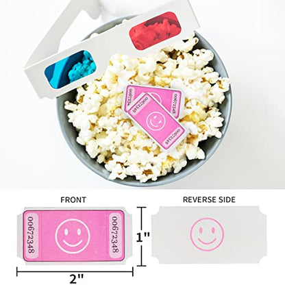 LLIKED Smile Raffle Tickets Roll 1"x2" for Events 1000 Pink - color: Pink