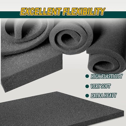Polyethylene Foam Pads for Packing Foam Sheets Black Cuttable High Density Cushioning Inserts Protective Foam for Packing Cases and Crafts- 16" X 12" X 0.4"- 6 Pack - size: 16in*12in*0.4in