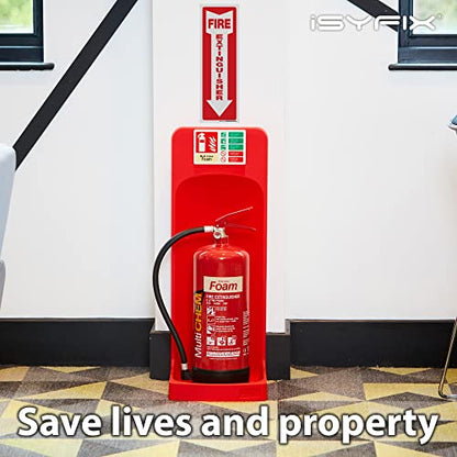 iSYFIX Fire Extinguisher Signs Stickers, 4x12 Inch, 3 Pack - color: STICKERS