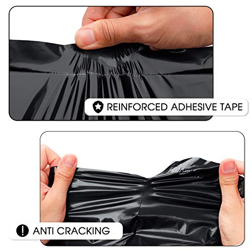 Metronic Poly Mailers 12x15.5 200 Pack Shipping Bags for Clothes Black - color: Black, size: 12x15.5 200PC