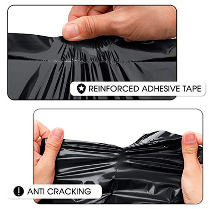 Metronic Poly Mailers 12x15.5 200 Pack Shipping Bags for Clothes Black - color: Black, size: 12x15.5 200PC
