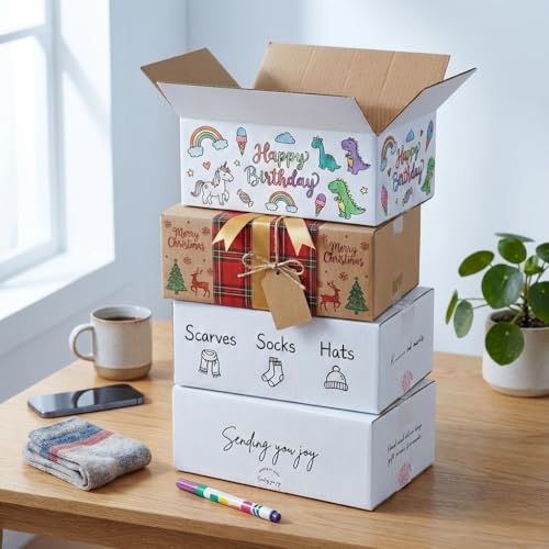 Shipping Boxes 9X6X6 Set of 25, White Corrugated Cardboard Box for Mailing Business Packaging - size: 9X6X6 Inches