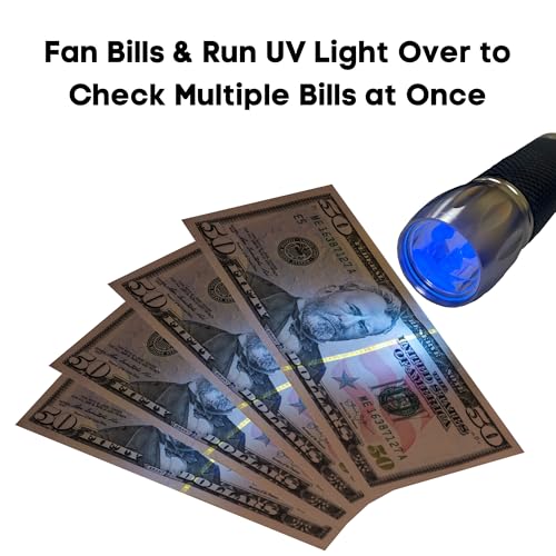 Dri Mark UVPro Proprietary Ultraviolet Flashlight Document Fraud & International Counterfeit Money Detection - Detects Pet Urine, Stains & Cleanliness - Loss & Fraud Protection Batteries + Coil/Holder