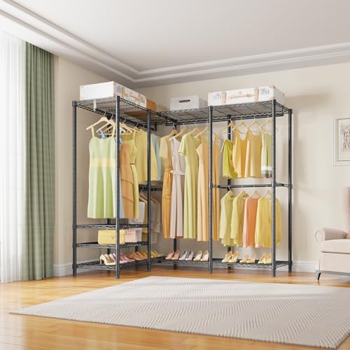 VIPEK V40 Plus Clothes Rack, Large Modular Closet System for Hanging - color: Black, size: V40 Plus