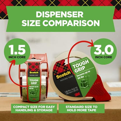 Scotch Tough Grip Moving Tape Refill, 1.88 in x 43.7 yd, 6 Rolls - size: 6 Rolls