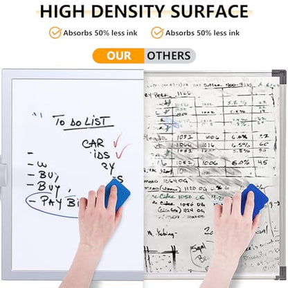 Dry Erase White Board,16X12IN Magnetic Desktop Whiteboard Calendar - size: 12"W x 16"H