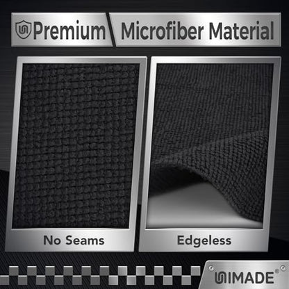 UNIMADE Microfiber Cleaning Cloth, 24 Pack Reusable Microfiber Towels - color: Black, size: 24pk